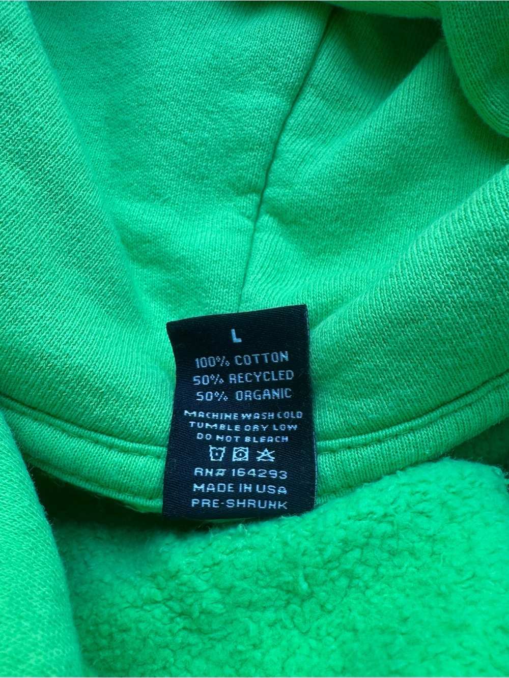 The Pleasing Harry Styles Pollinators Hoodie in Shrub Lime Green Unisex Large - Picture 4 of 4